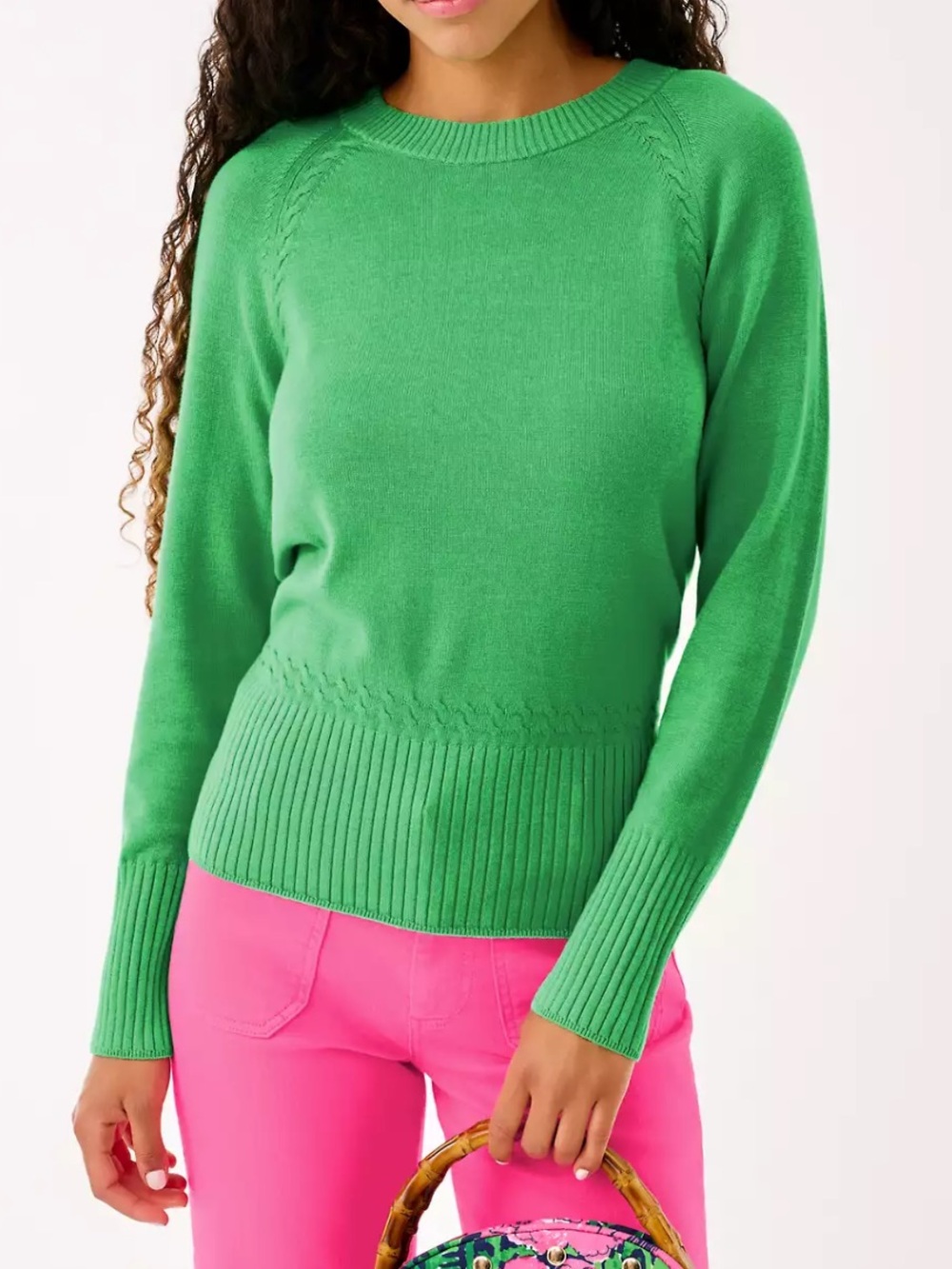 Lilly Pulitzer Salima Sweater Green Grove Size M NWT